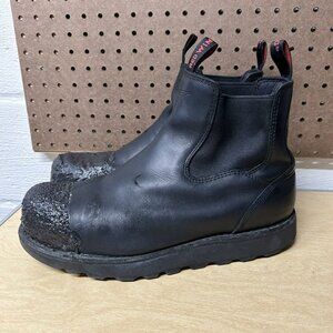 Red Wing Traction Tred Lite 2448 Safety Toe Black Pull On Chelsea Boots Sz 13 D